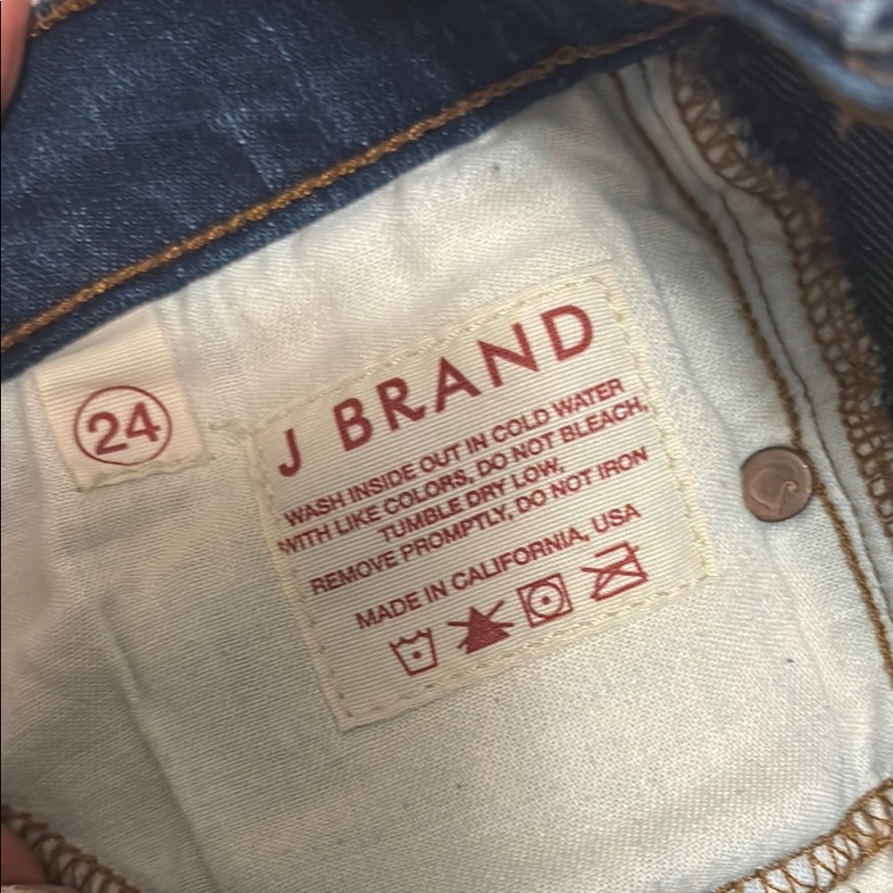 New J Brand Blue Denim Jeans 24 - Picture 5 of 6
